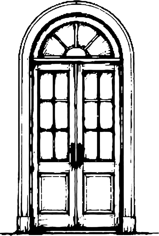 Come On In signature door illustration